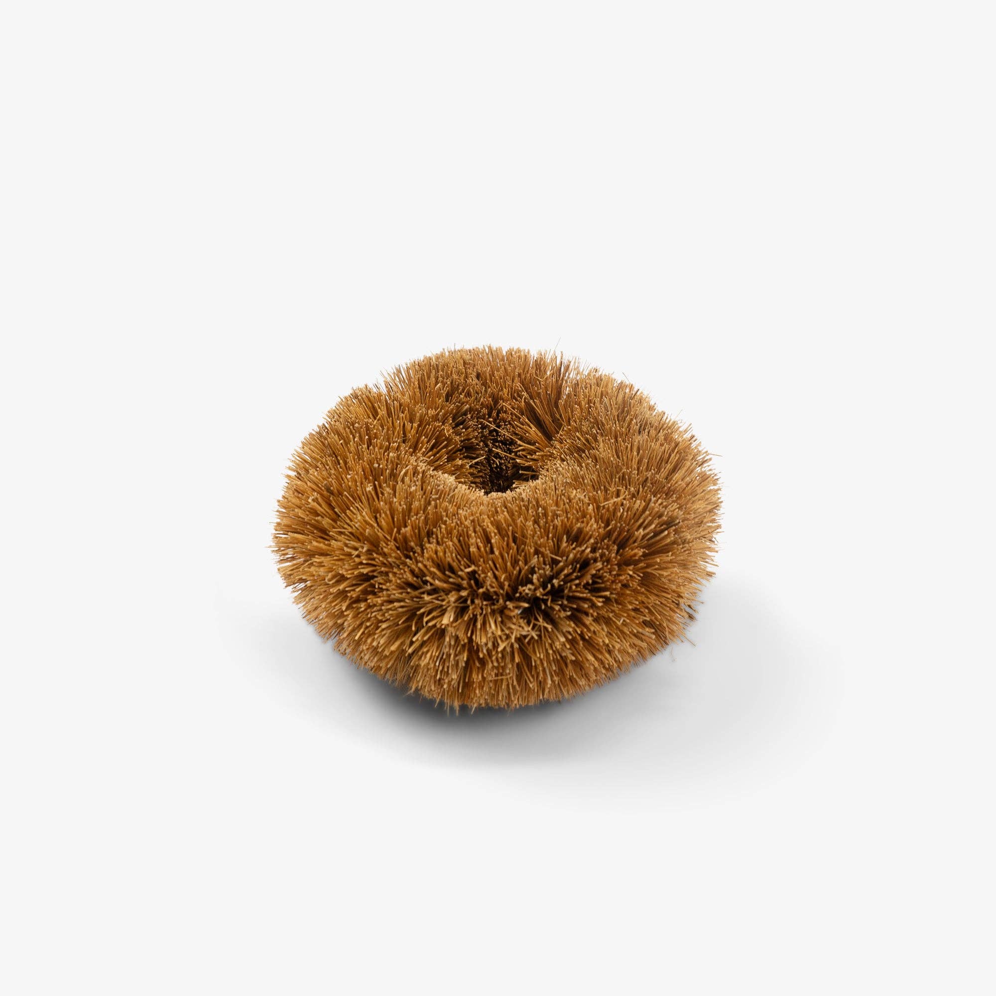 Zero-Waste Coconut Scrubber in-use photo - natural coconut fiber for eco-friendly kitchen cleaning